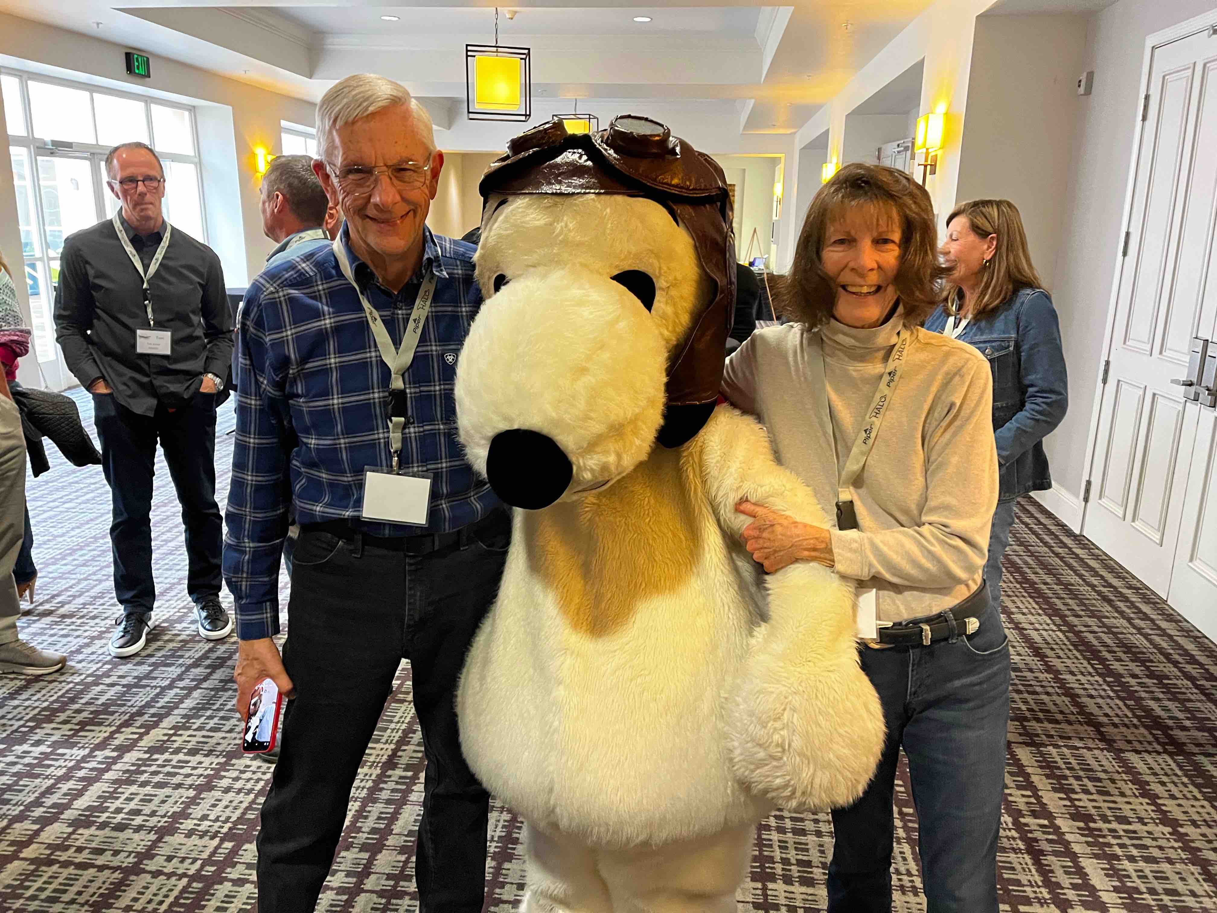 David and Susan with Snoopy